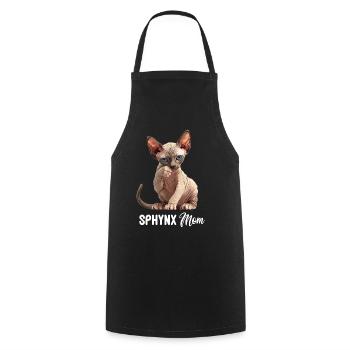 Sphynx Kitten Sphynx Cat - Cooking Apron - black - Front - AI Model Male 185 dark (185cm)