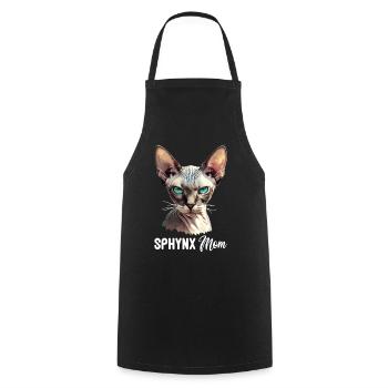 Sphynx Kitten Sphynx Cat - Cooking Apron - black - Front - AI Model Male 185 dark (185cm)