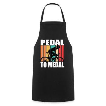 Pedal To Medal Road Bike Road Bike Road Bikes Road Bike - Cooking Apron - black - Front - AI Model Male 185 dark (185cm)