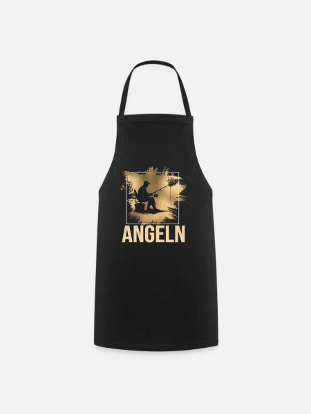 Angeln - Kochschürze - Schwarz