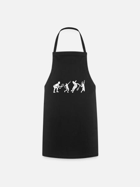 Squash player silhouettes Squash silhouettes - Cooking Apron - black