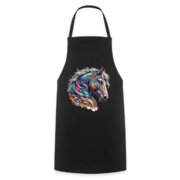 Cheval - Tablier de cuisine - noir - Devant - AI Model Male 185 dark (185cm)