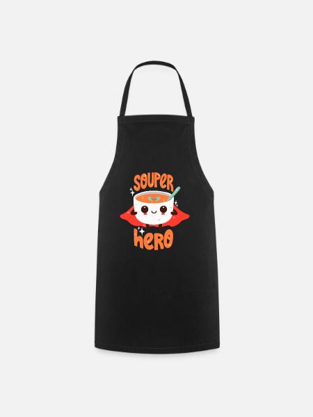 Superhero Soup - Cooking Apron - black