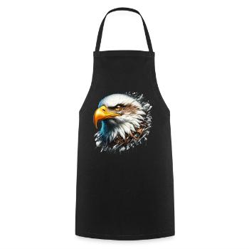 Eagle - Cooking Apron - black - Front - AI Model Male 185 dark (185cm)
