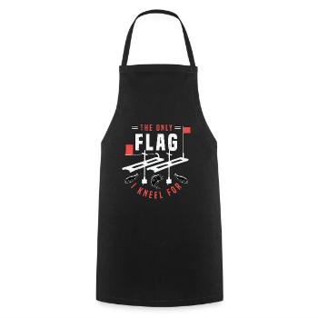 Pêche sur glace Le seul drapeau pour lequel je m’agenouille pour pêcheur - Tablier de cuisine - noir - Devant - AI Model Male 185 dark (185cm)