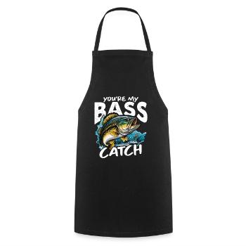 Bass Fishing Vous êtes mon amateur de pêche à l’achigan - Tablier de cuisine - noir - Devant - AI Model Male 185 dark (185cm)