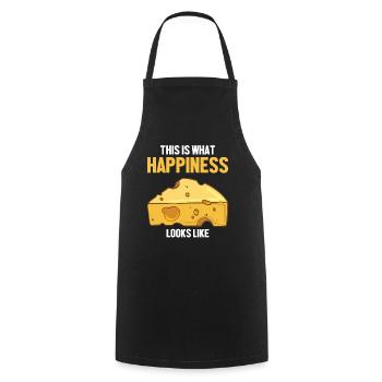 This Is What Happiness Looks Like Maker Queso - Cooking Apron - black - Front - AI Model Male 185 dark (185cm)