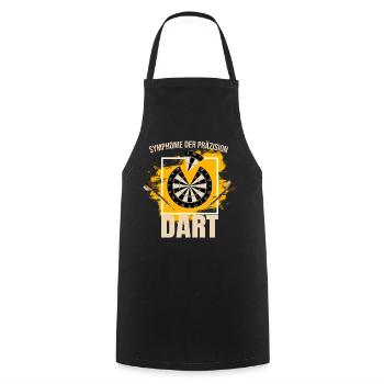 Symphonie der Präzision - Dart - Kochschürze - Schwarz - Vorne - AI Model Male 185 dark (185cm)