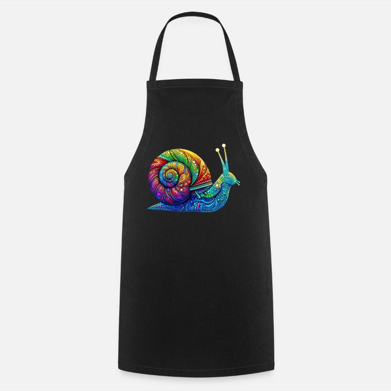 Schnecke - Kochschürze - Schwarz
