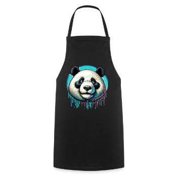 Panda - Tablier de cuisine - noir - Devant - AI Model Male 185 dark (185cm)