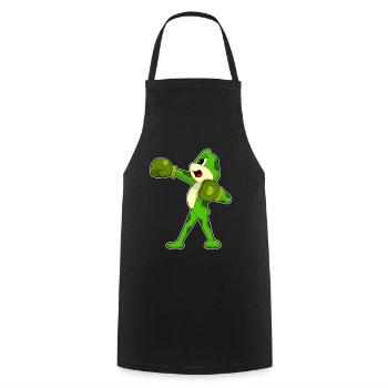 Frosch Boxer Boxhandschuhe Boxen - Kochschürze - Schwarz - Vorne - AI Model Male 185 dark (185cm)