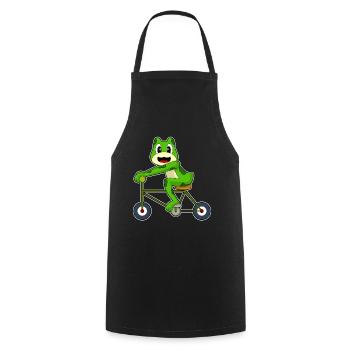 Frosch Fahrrad - Kochschürze - Schwarz - Vorne - AI Model Male 185 dark (185cm)