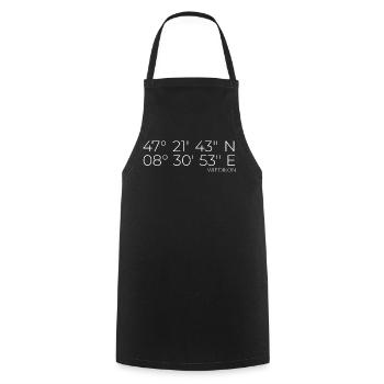Coordonnées Kreis 3 Wiedikon Zurich - Tablier de cuisine - noir - Devant - AI Model Male 185 dark (185cm)
