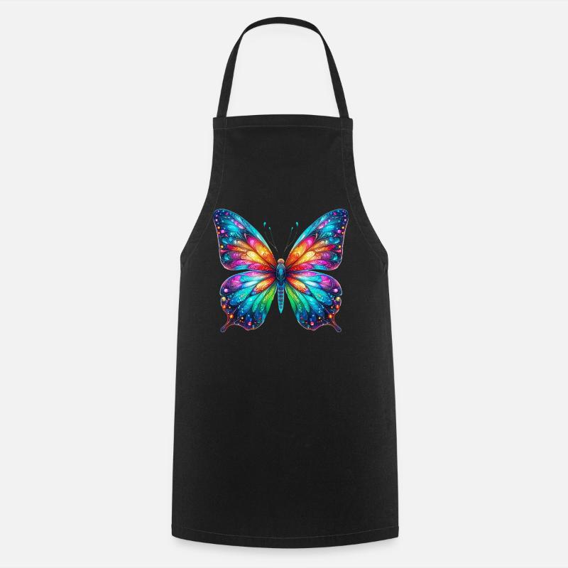 Schmetterling - Kochschürze - Schwarz