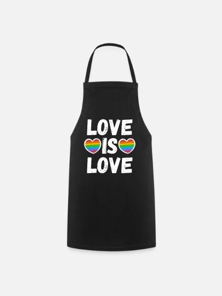 Liebe ist Liebe - Kochschürze - Schwarz