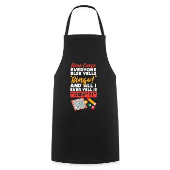 Joueur de bingo Comment se fait-il que tout le monde - Tablier de cuisine - noir - Devant - AI Model Male 185 dark (185cm)
