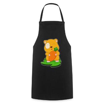 Hamster Carotte - Tablier de cuisine - noir - Devant - AI Model Male 185 dark (185cm)