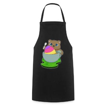 Bär Ostern Tasse - Kochschürze - Schwarz - Vorne - AI Model Male 185 dark (185cm)