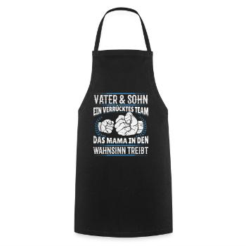 Father & Son Strong & Hilarious Together - Cooking Apron - black - Front - AI Model Male 185 dark (185cm)