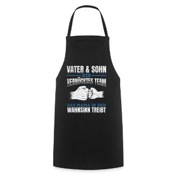 Father & Son Strong & Hilarious Together - Cooking Apron - black - Front - AI Model Male 185 dark (185cm)