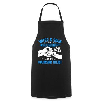 Father & Son Strong & Hilarious Together - Cooking Apron - black - Front - AI Model Male 185 dark (185cm)