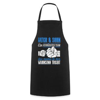 Father & Son Strong & Hilarious Together - Cooking Apron - black - Front - AI Model Male 185 dark (185cm)
