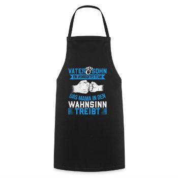 Father & Son Strong & Hilarious Together - Cooking Apron - black - Front - AI Model Male 185 dark (185cm)