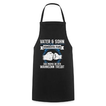 Father & Son Strong & Hilarious Together - Cooking Apron - black - Front - AI Model Male 185 dark (185cm)