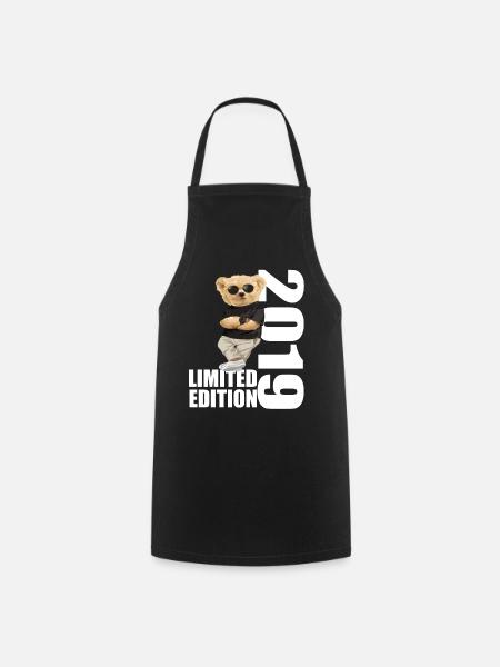 Limited Edition 2019 Bär Bären Geburtstag 2019 - Kochschürze - Schwarz