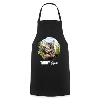 Tabby Kätzchen Tabby Katze - Kochschürze - Schwarz - Vorne - AI Model Male 185 dark (185cm)