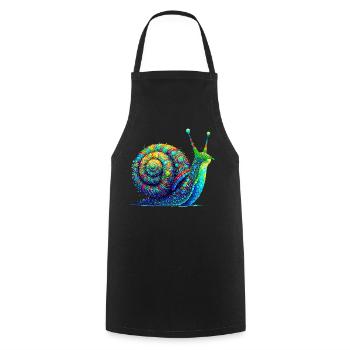 Schnecke - Kochschürze - Schwarz - Vorne - AI Model Male 185 dark (185cm)