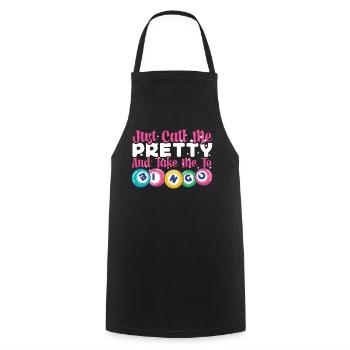 Fille de joueur de bingo Appelez-moi - Tablier de cuisine - noir - Devant - AI Model Male 185 dark (185cm)