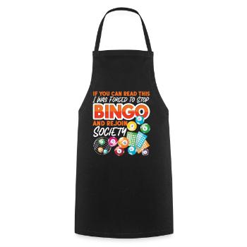 Bingo Player If You Can Read This - Cooking Apron - black - Front - AI Model Male 185 dark (185cm)