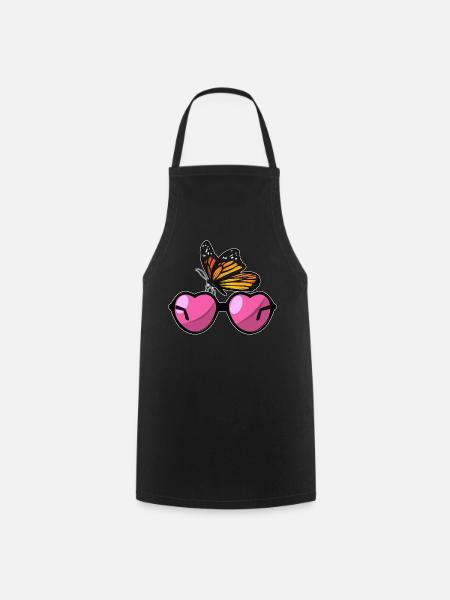 Schmetterling Sonnenbrille - Kochschürze - Schwarz