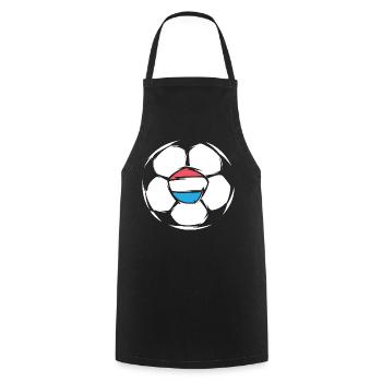 Icône de ballon d’illustration de football de l’équipe des Pays-Bas - Tablier de cuisine - noir - Devant - AI Model Male 185 dark (185cm)