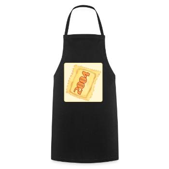 ANNIVERSAIRE 2004 RAVIOLI DUMPLINGS - Tablier de cuisine - noir - Devant - AI Model Male 185 dark (185cm)