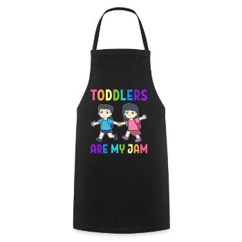 Toddlers Are My Jam Kindermädchen - Kochschürze - Schwarz - Vorne - AI Model Male 185 dark (185cm)