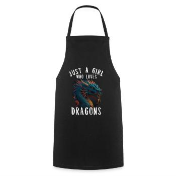 T-shirt Dragon Conte de fées Dragon Kanji japonais - Tablier de cuisine - noir - Devant - AI Model Male 185 dark (185cm)