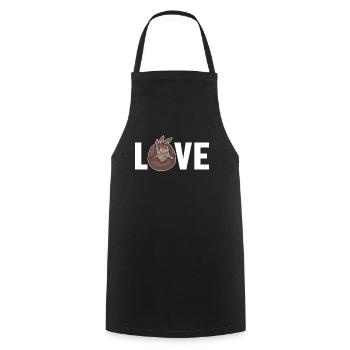 Armadillo Love Pink Fairy Chlamyphoridae - Cooking Apron - black - Front - AI Model Male 185 dark (185cm)