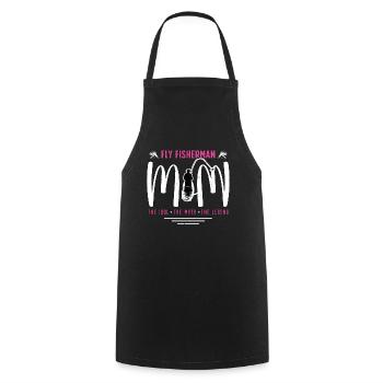 Pêcheur à la mouche Maman L’idole Le mythe Chasse au poisson - Tablier de cuisine - noir - Devant - AI Model Male 185 dark (185cm)