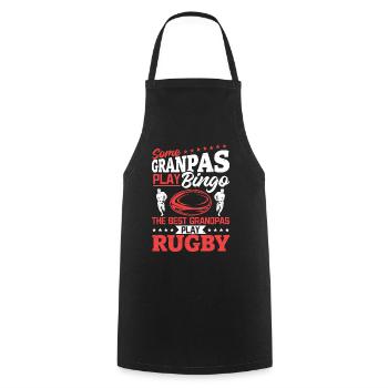 Rugby Player Grandpa Rugby Grandpa - Kochschürze - Schwarz - Vorne - AI Model Male 185 dark (185cm)