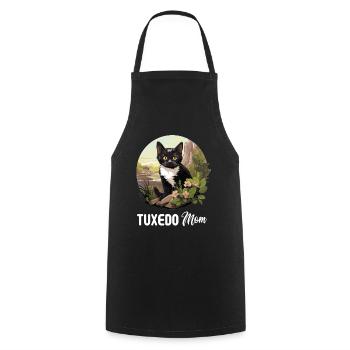 Tuxedo Chaton Tuxedo Cat - Tablier de cuisine - noir - Devant - AI Model Male 185 dark (185cm)