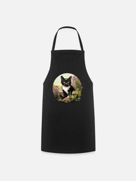 Tuxedo Kätzchen Tuxedo Katze - Kochschürze - Schwarz