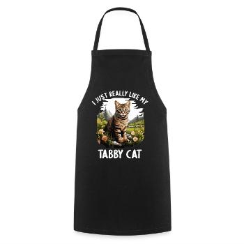 Tabby Kätzchen Tabby Katze - Kochschürze - Schwarz - Vorne - AI Model Male 185 dark (185cm)