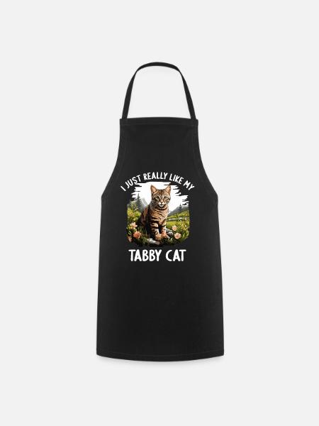Tabby Kätzchen Tabby Katze - Kochschürze - Schwarz