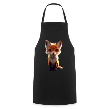Fuchs Ich Liebe Füchse Rotfuchs Wilder Süßer Fuchs - Kochschürze - Schwarz - Vorne - AI Model Male 185 dark (185cm)