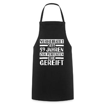 Marriage Tidal Wedding 59 Years Married Wedding - Cooking Apron - black - Front - AI Model Male 185 dark (185cm)
