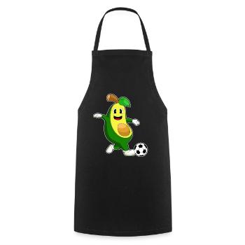 Avocado Fußballspieler Fußball Sport - Kochschürze - Schwarz - Vorne - AI Model Male 185 dark (185cm)