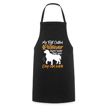 Flat Coated Retriever snores louder - Cooking Apron - black - Front - AI Model Male 185 dark (185cm)