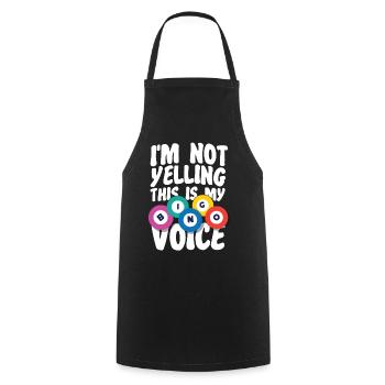 Bingo Player I'm Not Yelling This - Cooking Apron - black - Front - AI Model Male 185 dark (185cm)